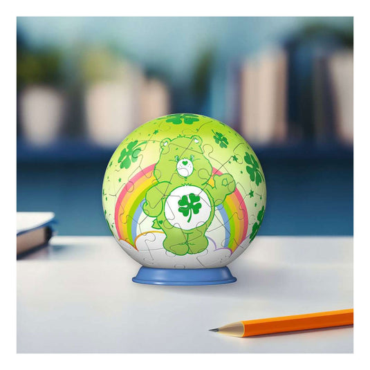 Ravensburger â€“ care bears: good luck bear â€“ 3d puzzle-ball â€“ 55 stukjes