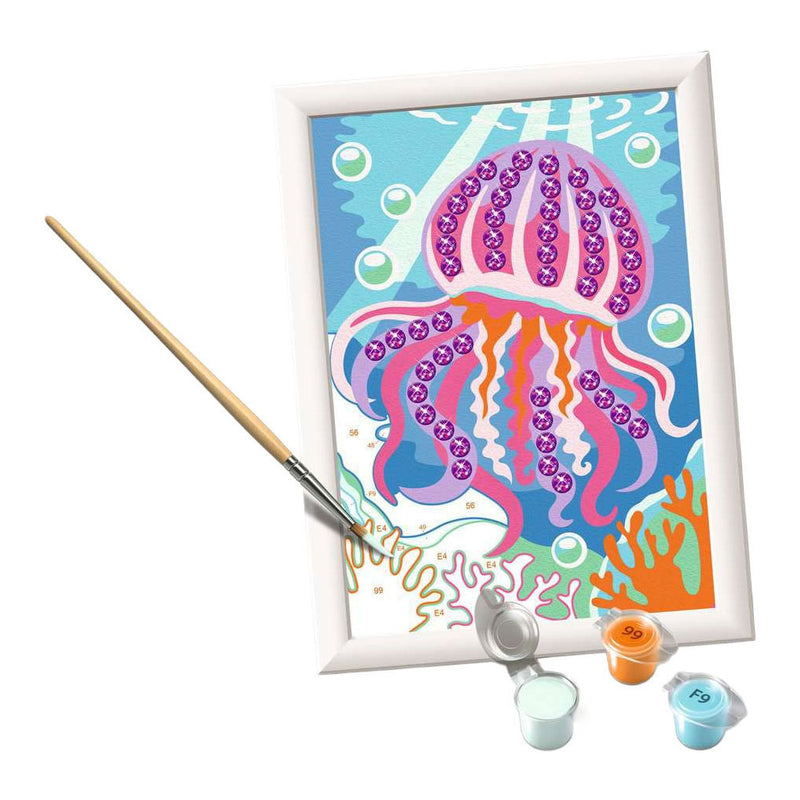 Load image into Gallery viewer, Ravensburger – creart: trendy jellyfish – schilderen op nummer
