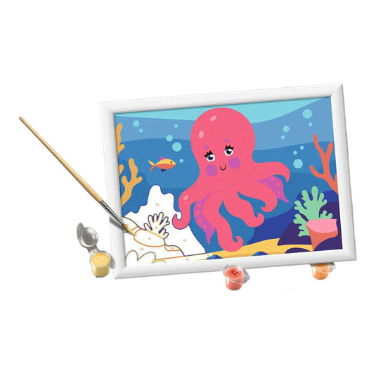 Ravensburger creart schilderen op nummer - octopus (neon)