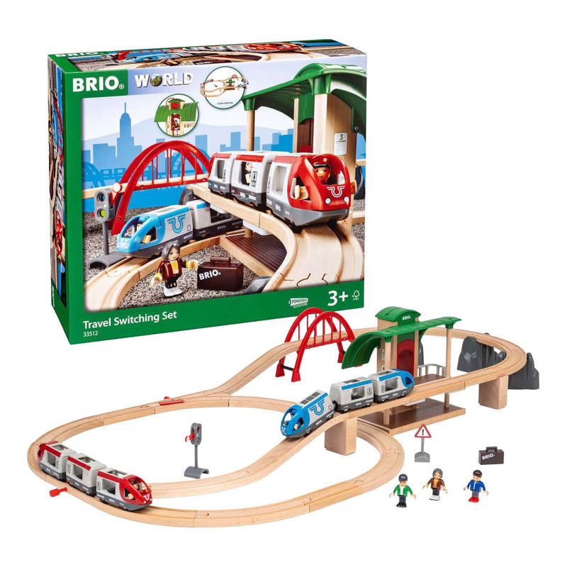 Load image into Gallery viewer, Ravensburger brio treinset met perron en twee treinen - 42dlg.
