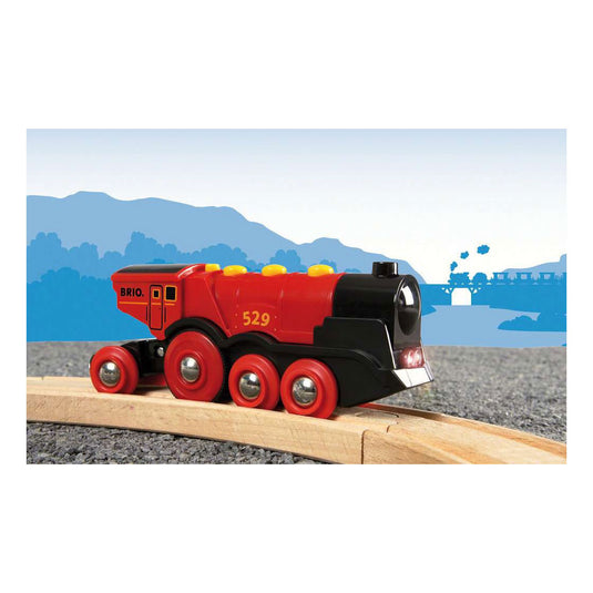 Brio rode locomotief op batterijen