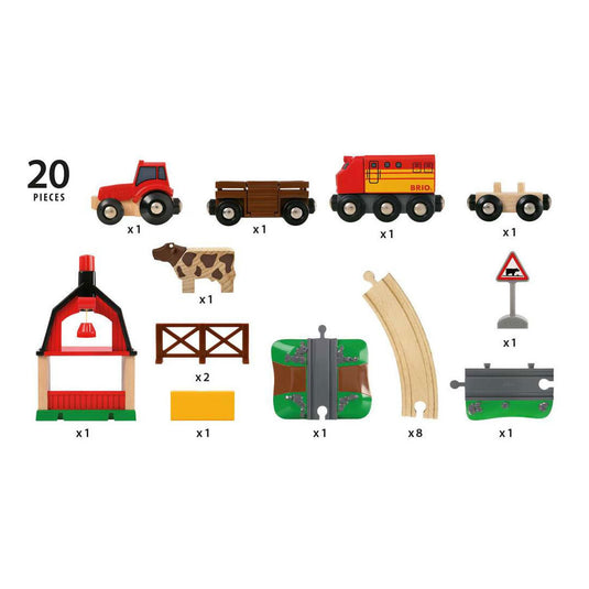 Brio treinset met boerderij - 20dlg.