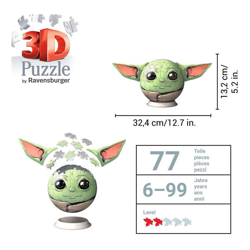 Load image into Gallery viewer, Ravensburger mandalorian grogu met oren - 3d puzzel

