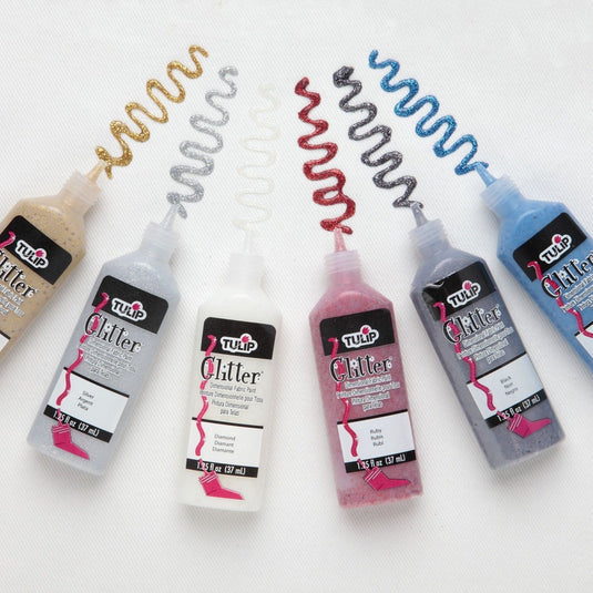 Tulip • 3d textielverf 37ml glitter 6st.
