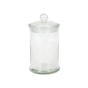 Voorraadpot glas knop ø8x14,5cm