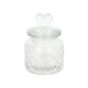 Voorraadpot glas hart 10,5x17cm