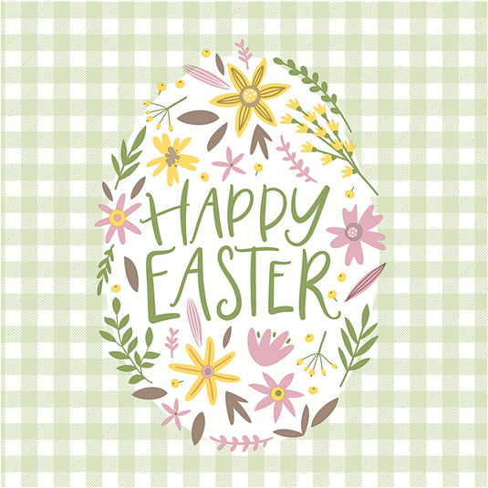 Servetten, happy easter, afm 33x33 cm, 20 stuk 1 doos