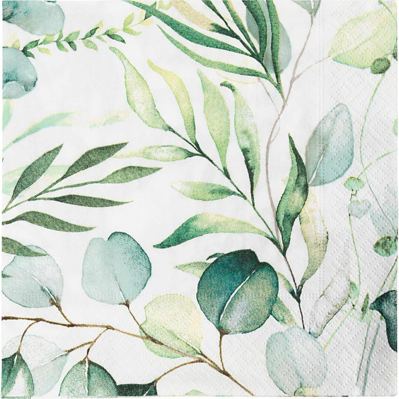 Load image into Gallery viewer, Duni servetten eucalyptus white 33x33cm
