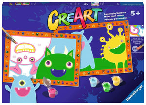 Ravensburger creart silly monsters - schilderen op nummer voor kinderen