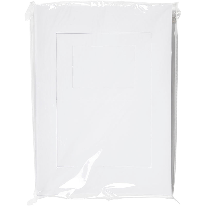 Load image into Gallery viewer, Https: www.cchobby.nl passepartout-lijsten-afm-a4-a6-230-gr-wit-2x60-stuk-1-doos
