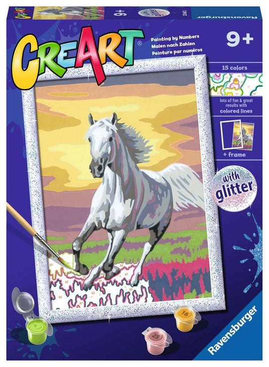 Ravensburger creart schilderen op nummer - paard bij zonsondergang