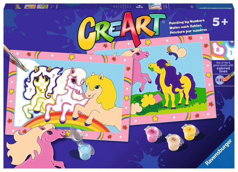 Load image into Gallery viewer, Ravensburger creart prancing ponies - schilderen op nummer voor kinderen
