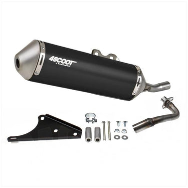 Tecnigas uitlaat 4scoot black | kymco agility 50cc 4t gy6