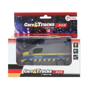 Toi-toys toi toys cars trucks politiebus 12cm frictie met licht en geluid (duitse versie)