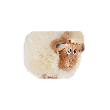 Pom pom sleutelhanger schaap blank 8x7,5cm