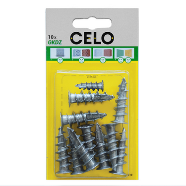 Celo 1067285 - blister plasterboard plug gkdzwith screw 10 pcs. | 5 stuks