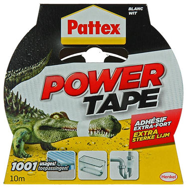 Pattex 1001842 - power tape 10m wit bl | 6 stuks