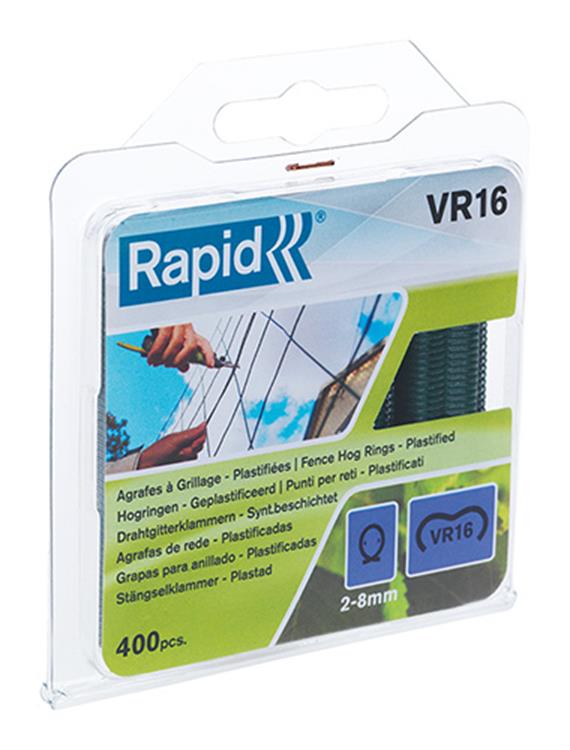 Load image into Gallery viewer, Rapid 1011740 - hogringen groen geplastificeerd (400) vr 16 | 5 stuks
