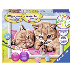 Ravensburger schilderen op nummer kat konijn puppie paard assorti | 4 stuks
