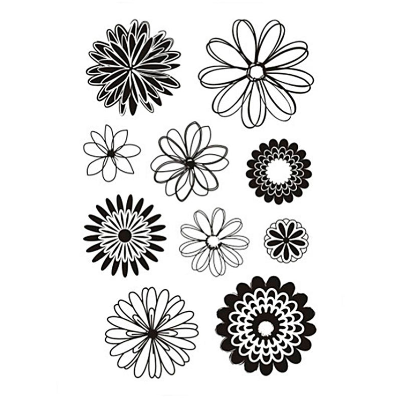 Load image into Gallery viewer, Creativ company http: www.cchobby.nl silicone-stempels-bloemen-vel-11x15-5-cm-1-vel
