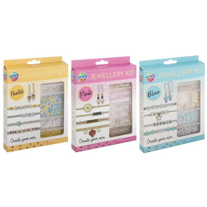 Load image into Gallery viewer, Moxy sieradenset pink blue pastel
