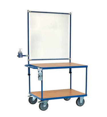 Fetra tafelwagen met infectiebescherming 1000x700