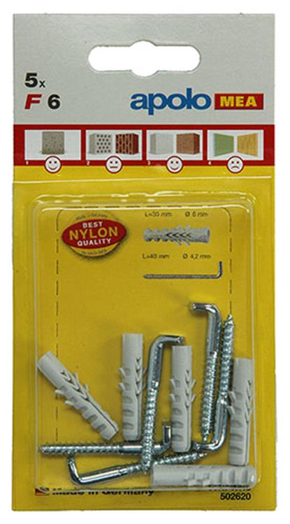Load image into Gallery viewer, Celo 1015382 - 5 nylon pluggen f 6 mm + schroefduimen 502620 | 5 stuks
