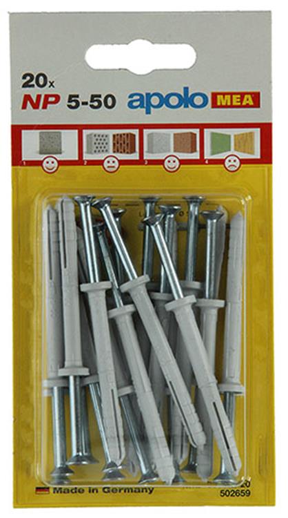 Celo 1015390 - 20 nylon nagelpluggen np 502759 5x50mm | 5 stuks