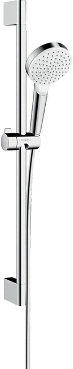 Hansgrohe crometta doucheset 1jet ecosmart met unica'croma glijstang 65 cm wit chroom