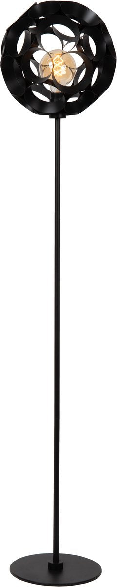 Lucide hannelore - vloerlamp - ø 30 cm - 1xe27 - zwart