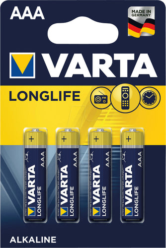 Varta batterij longlife longlife micro 4-pack blister aaa