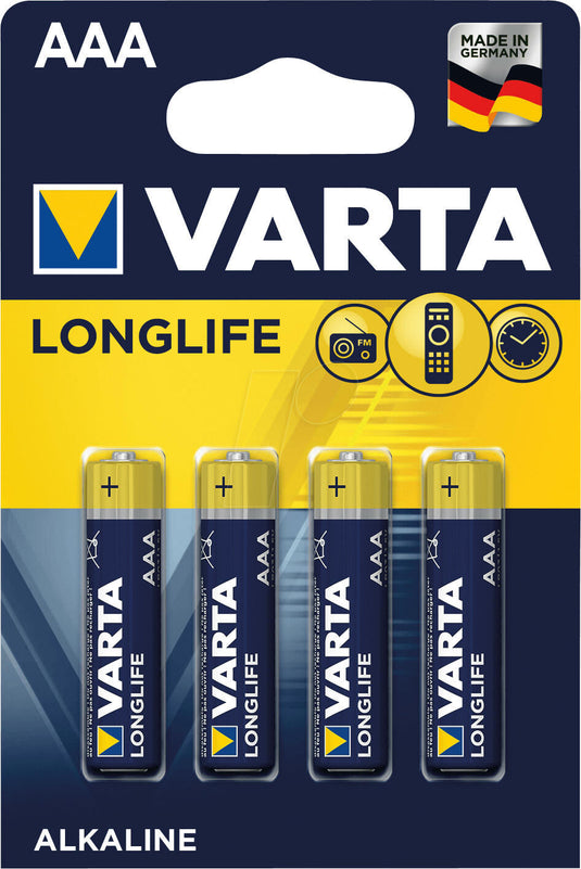Varta batterij longlife longlife micro 4-pack blister aaa