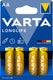 Varta accu longlife longlife mignon 4-blister aa