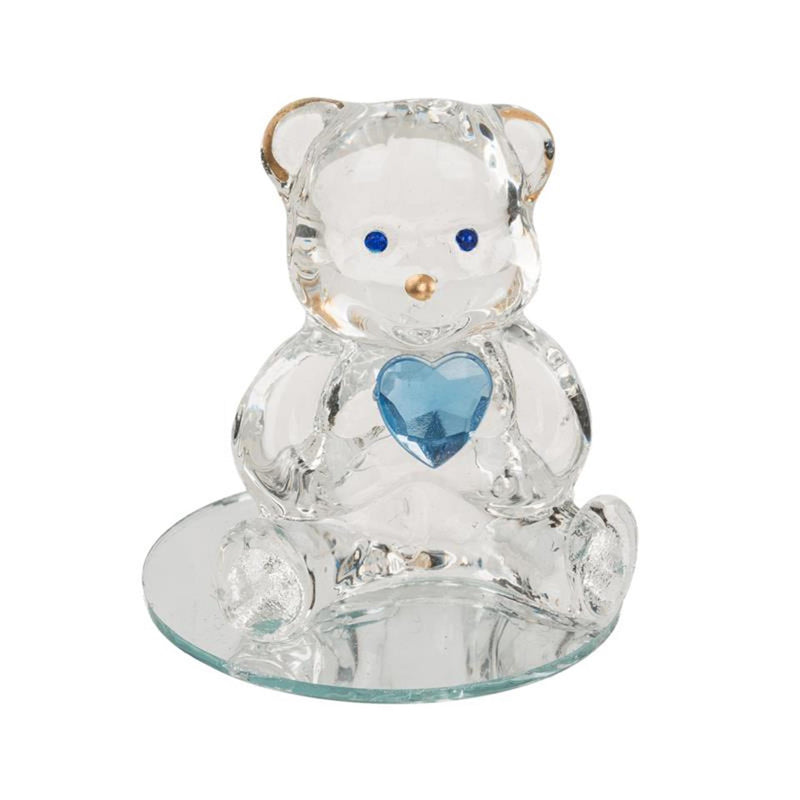 Load image into Gallery viewer, Out of the blue glazen beer met hart ca. 4,5cm in doosje
