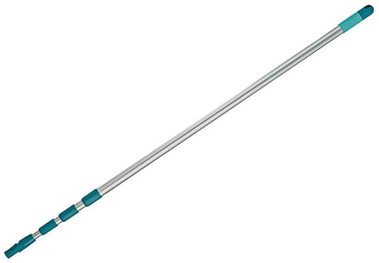 Leifheit telescoopsteel aluminium 130 - 400 cm - incl. antislipkop - 360° draaibaar - ophangoog - click system