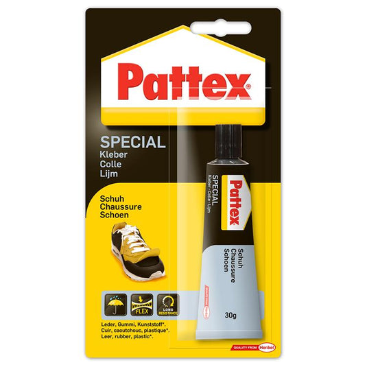 Pattex special schoen schoenlijm | 30g | schoen| leer lijm | lijmen voor schoenreparatie | restorerende schoenenlijm!