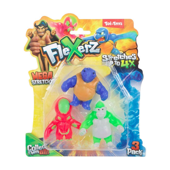 Afbeelding laden in galerijviewer, Toi-toys fun anti stressfiguur -flexerz-3st 6cm rekbaar 2ass
