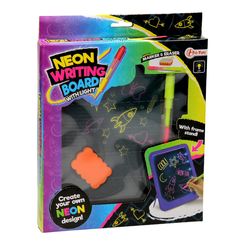 Load image into Gallery viewer, Toi-toys tekenbord neon glow met stift en spons
