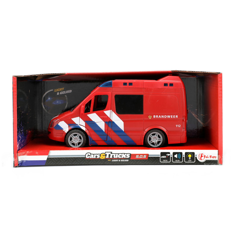 Load image into Gallery viewer, Toi-toys brandweerwagen met licht en geluid

