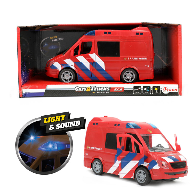Load image into Gallery viewer, Toi-toys brandweerwagen met licht en geluid
