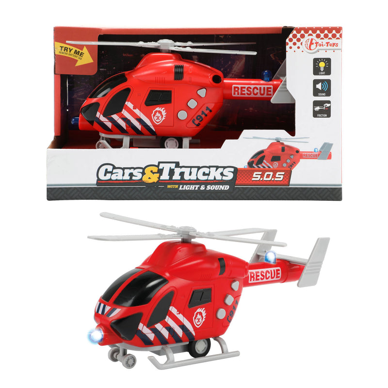 Load image into Gallery viewer, Toi-toys brandweer helikopter met licht en geluid
