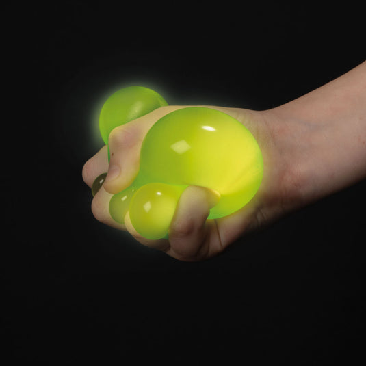 Toi-toys sticky stretch ballen glow in the dark, 12st