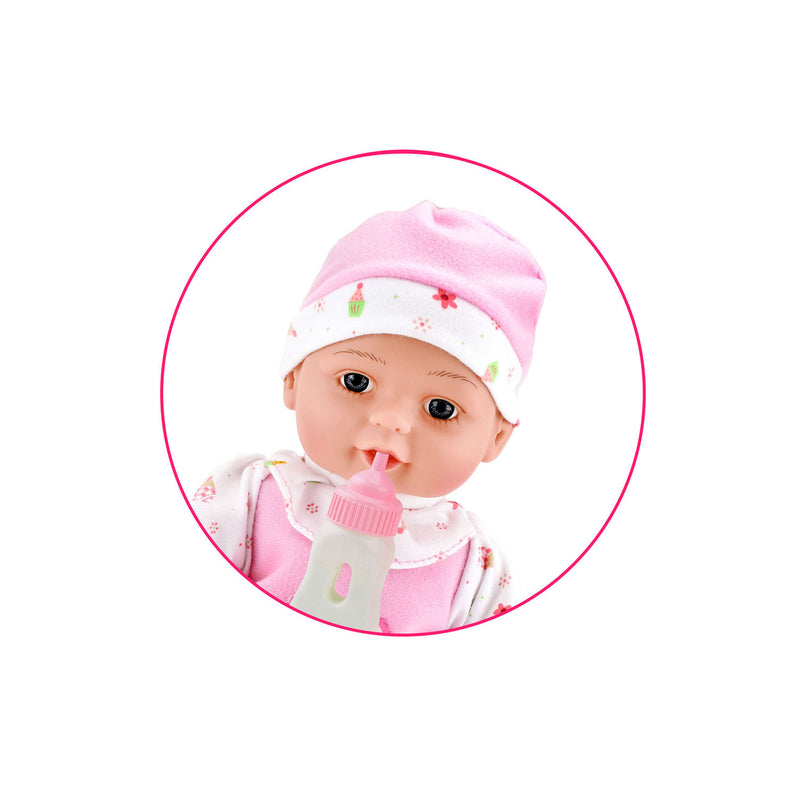 Load image into Gallery viewer, Beau baby liggende babypop met flesje, 30cm
