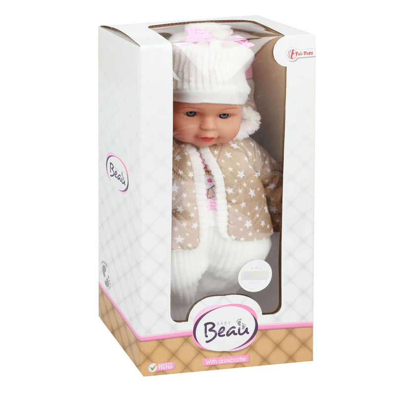 Load image into Gallery viewer, Toi-toys lovely baby babypop winterkleren en flesje
