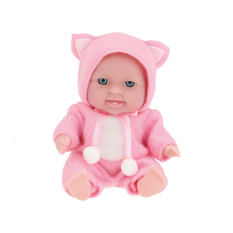 Load image into Gallery viewer, Toi-toys babypop met kledingset 14 cm lichtroze
