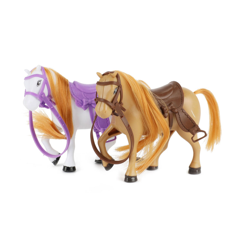 Load image into Gallery viewer, Lauren Lilly Tienerpoppen met Paarden, 12cm

