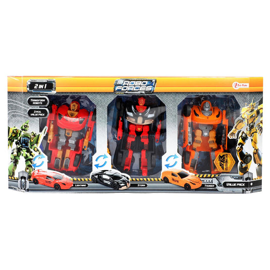 Toi-toys roboforces transformeer auto robot, 3st.