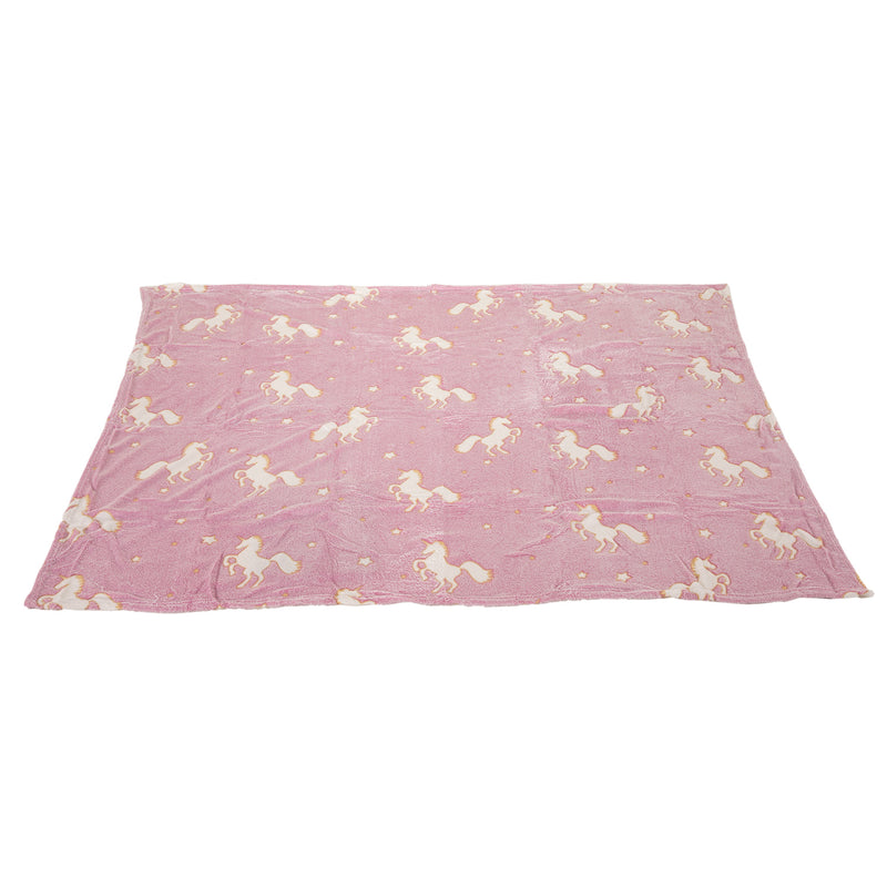 Load image into Gallery viewer, Toi-toys glow in the dark deken eenhoorn 130x150
