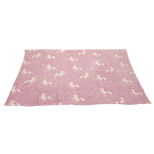 Toi-toys glow in the dark deken eenhoorn 130x150