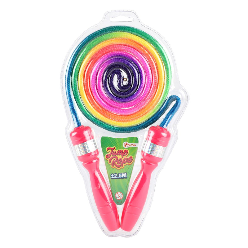 Load image into Gallery viewer, Toi-toys springtouw met regenboogkleuren
